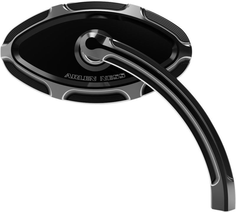 Arlen Ness Beveled Short Stem Mirror - Side View, Aluminum, Each - Anodized / Black