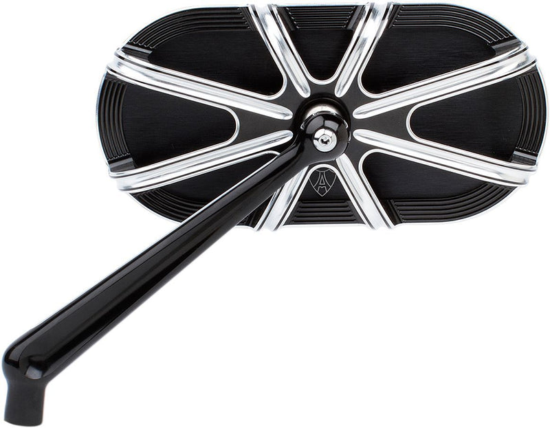 Arlen Ness Caged Series Mirror - Each, Side View, Aluminum - Anodized / Black / Machined