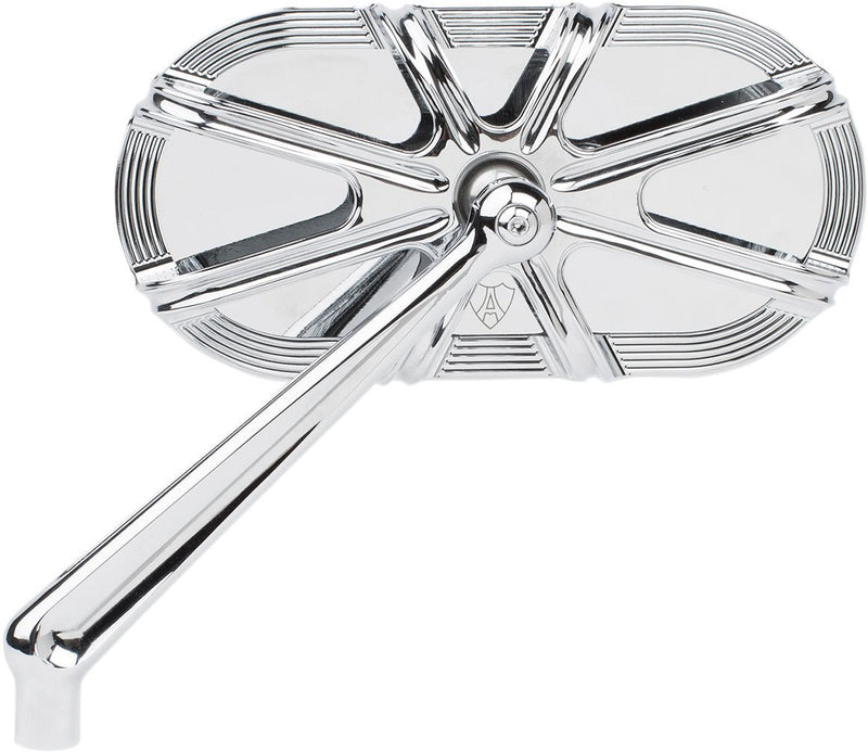Arlen Ness Caged Series Mirror - Aluminum, Side View, Each - Chrome