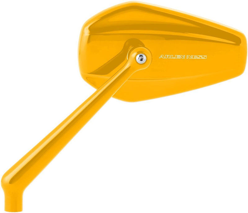 Arlen Ness Mini Stocker Forged Mirror - Side View, Aluminum, Each - Anodized / Gold