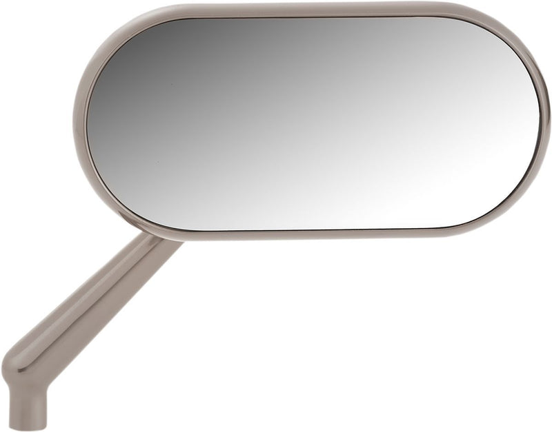 Arlen Ness Oval Mirror - Side View, Aluminum, Each - Anodized / Titanium