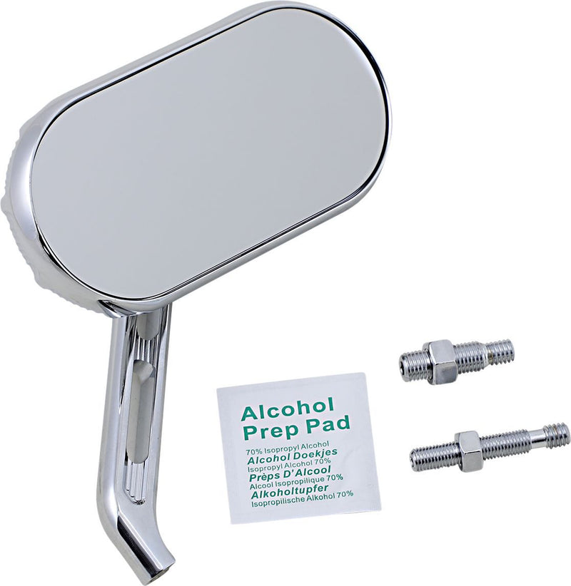 Arlen Ness Sidekick Mirror - Aluminum /  Stainless Steel, Each, Side View - Chrome / Silver