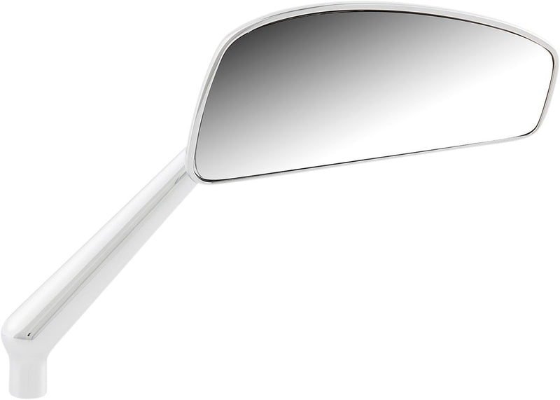 Arlen Ness Tearchop Mirror - Side View, Each, Billet Aluminum /  Stainless Steel - Chrome / Silver