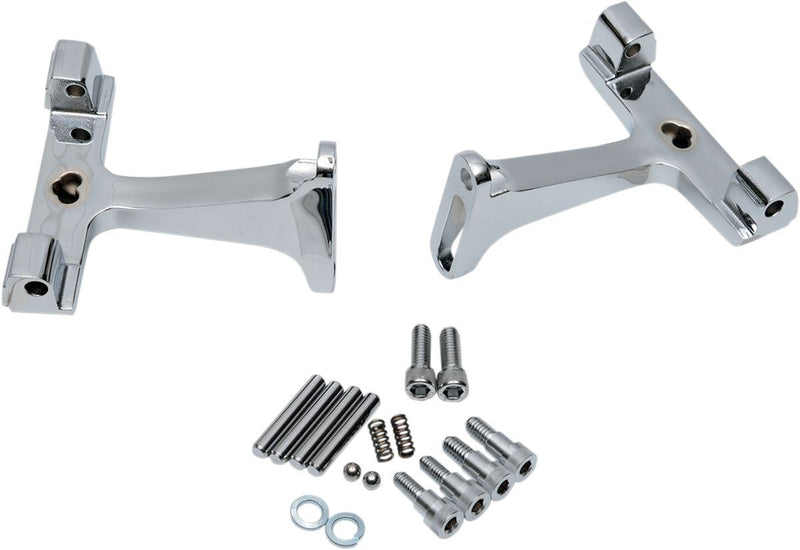Drag Specialties Passenger Floorboard Mounts Chrome - Part #16210392 - Hogparts UK