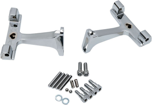 Drag Specialties Passenger Floorboard Mounts Chrome - Part #16210392 - Hogparts UK