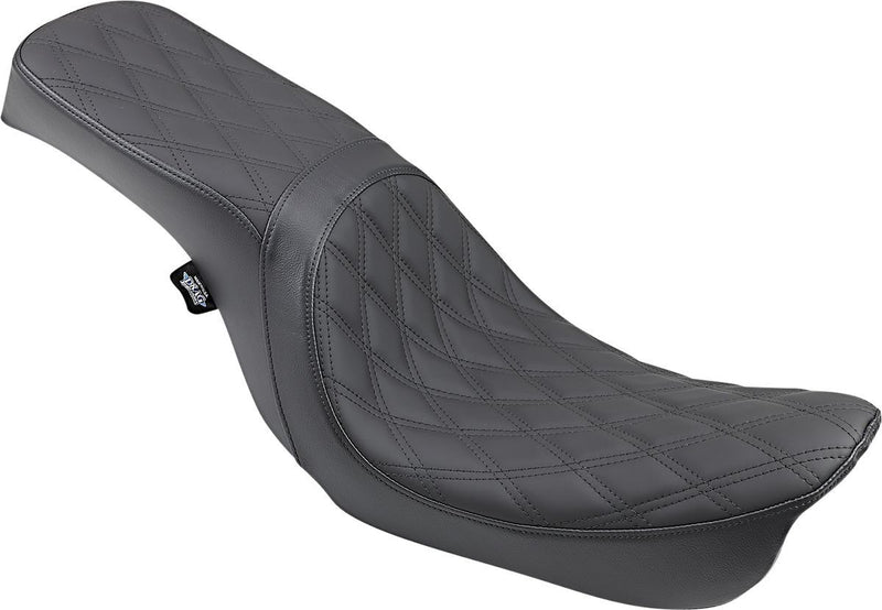 DRAG Specialties Seats Predator 2-up Seat - Leather /  Vinyl, Each - Black for Harley-Davidson Softail & Dyna 2000-2017