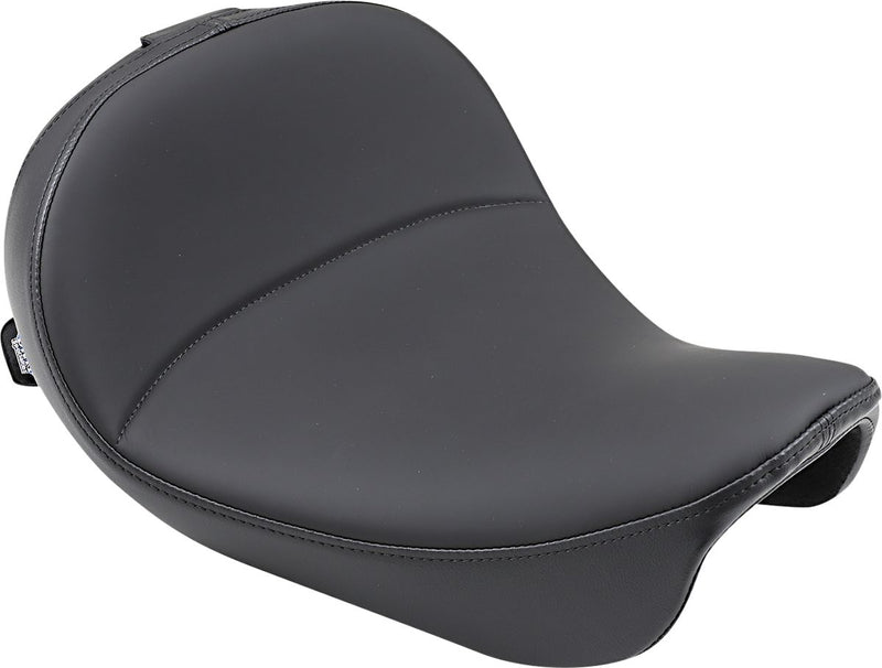DRAG Specialties Seats Solo Seat with EZ Glide II™ Backrest Option - Leather /  Vinyl, Each - Black for Harley-Davidson Softail & Dyna 2000-2017