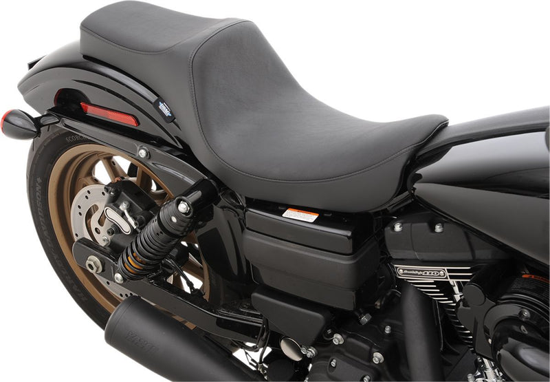 DRAG Specialties Seats Predator III Seat - Each, Vinyl, One-Piece - Black for Harley-Davidson Dyna 2006-2017