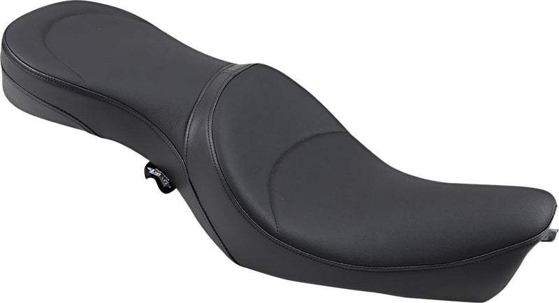 DRAG Specialties Seats Predator III Seat - Vinyl, One-Piece, Each - Black / Red for Harley-Davidson Dyna 2006-2017
