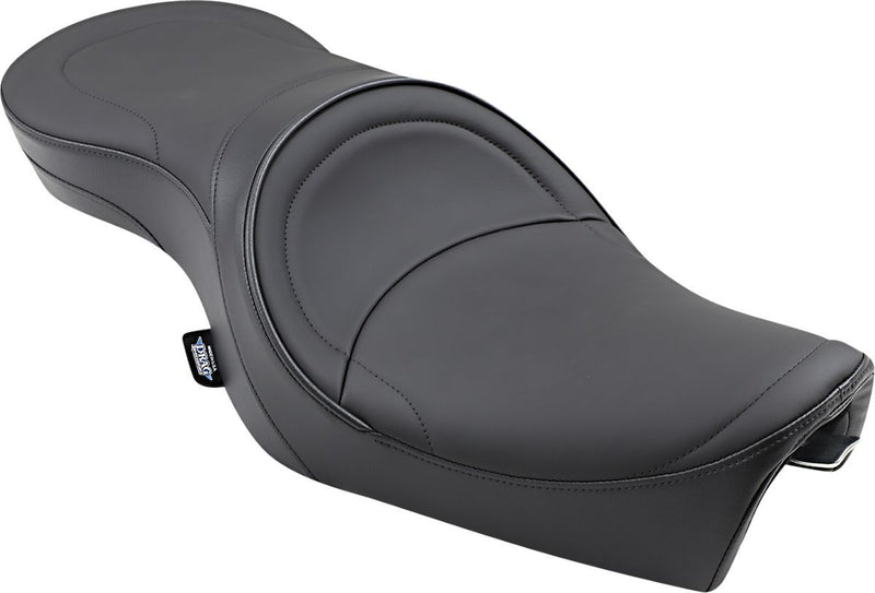 DRAG Specialties Seats Low-profile Touring Seat - 2-Up Seat, Each, Leather /  Vinyl - Black for Harley-Davidson Sportster 2004-2022