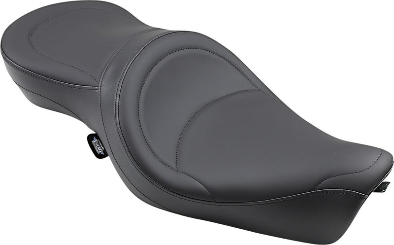 DRAG Specialties Seats Low-profile Wide Touring Seat - One-Piece /  Wide, Each, Leather /  Vinyl - Black for Harley-Davidson Sportster 2004-2022