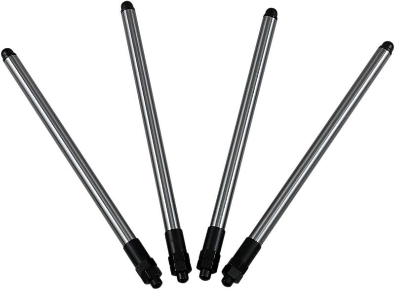 Andrews Ez-install Pushrods - 4 Pack, Adjustable, Chromoly Steel - Silver for Harley-Davidson Touring, Softail, Dyna & Trike 2017-2026