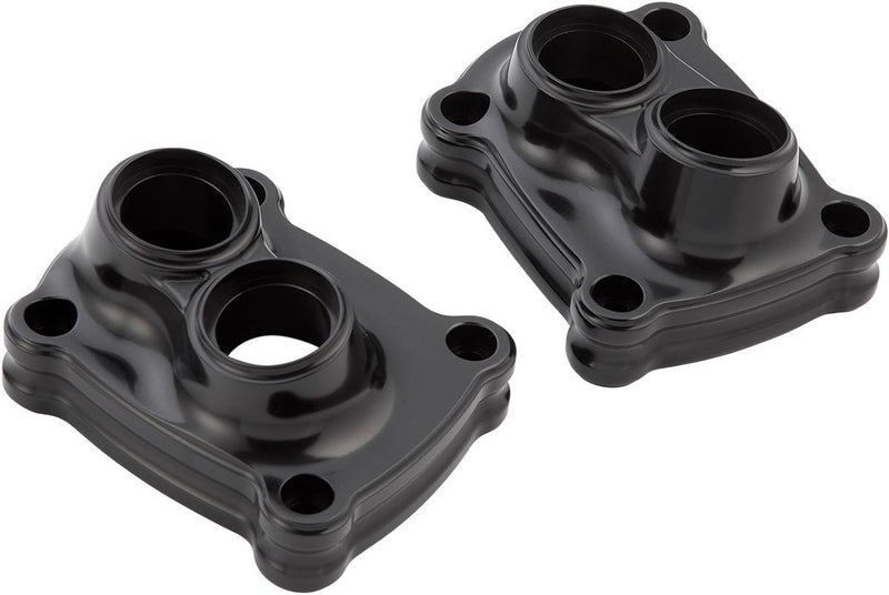 Arlen Ness 10 Gauge Lifter Block Covers - 6061-T6 Billet Aluminum, Pair - Black / Black Anodized for Harley-Davidson Touring, Softail, Dyna & Trike 2017-2024