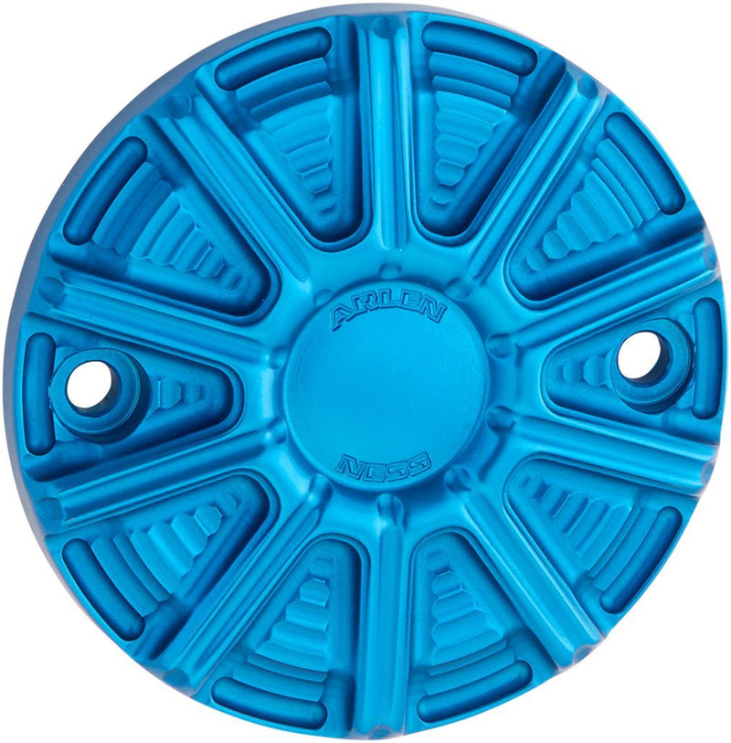 Arlen Ness 10-gauge Points Cover - Each, 6061 T-6 Aluminum - Anodized / Blue / Machined for Harley-Davidson Touring, Softail, Dyna & Trike 2017-2024