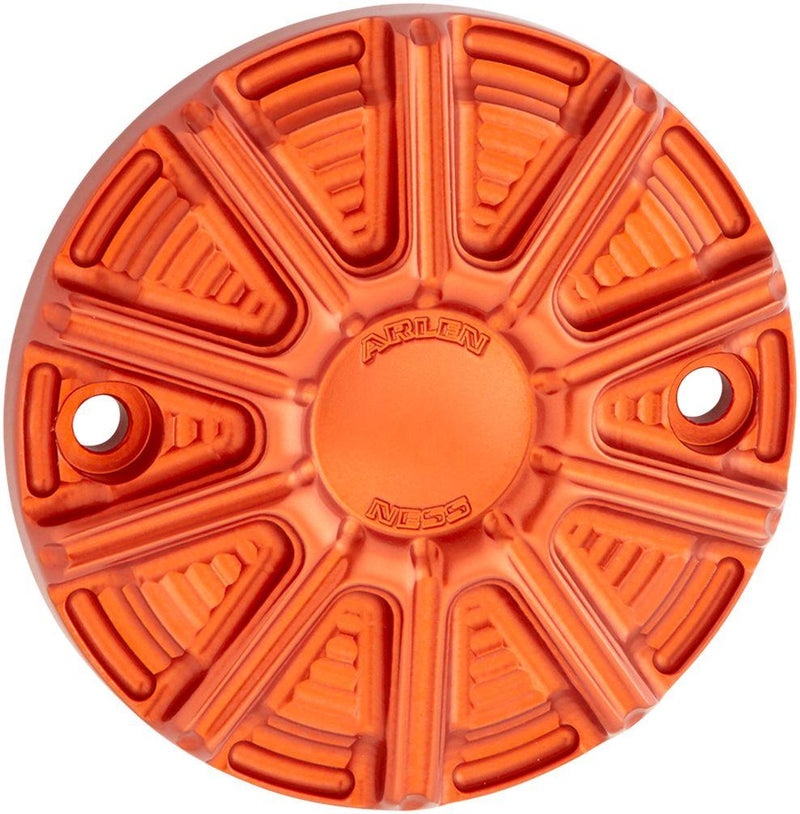 Arlen Ness 10-gauge Points Cover - Each, 6061 T-6 Aluminum - Anodized / Machined / Orange for Harley-Davidson Touring, Softail, Dyna & Trike 2017-2024