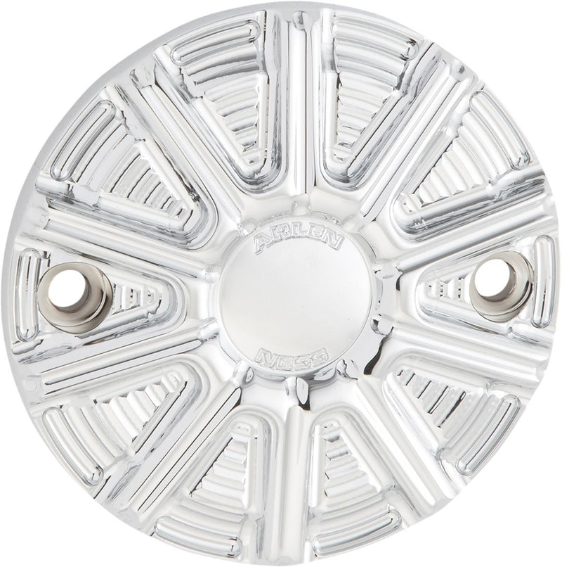 Arlen Ness 10-gauge Points Cover - Each, 6061 T-6 Aluminum - Chrome / Machined for Harley-Davidson Touring, Softail, Dyna & Trike 2017-2024