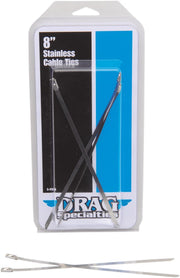 Drag Specialties Stainless Steel Cable Ties 8" - Part #18610671 - Hogparts UK