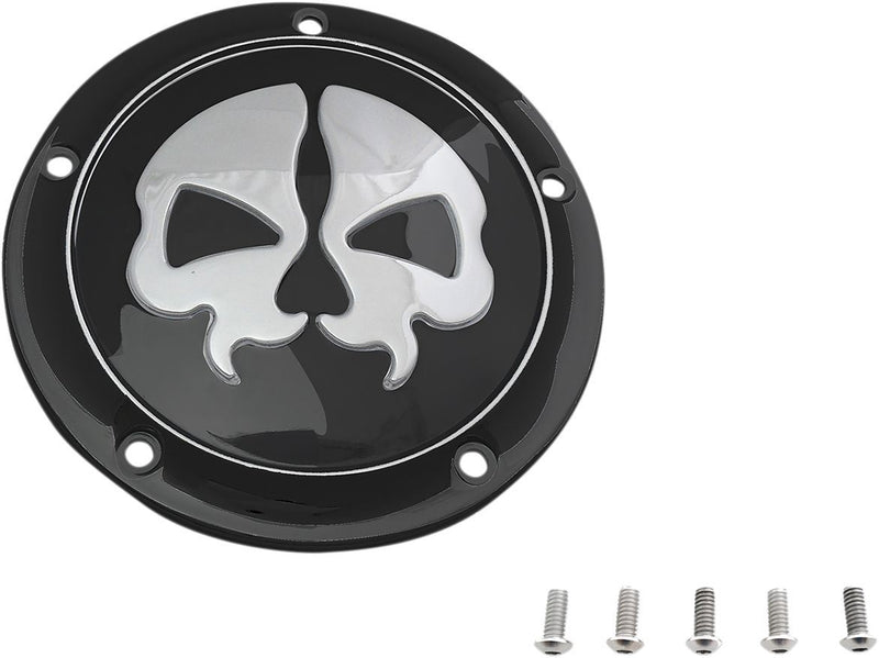Drag Specialties Cover Derby Split Skull 5-Hole Black - Part #11070547 - Hogparts UK