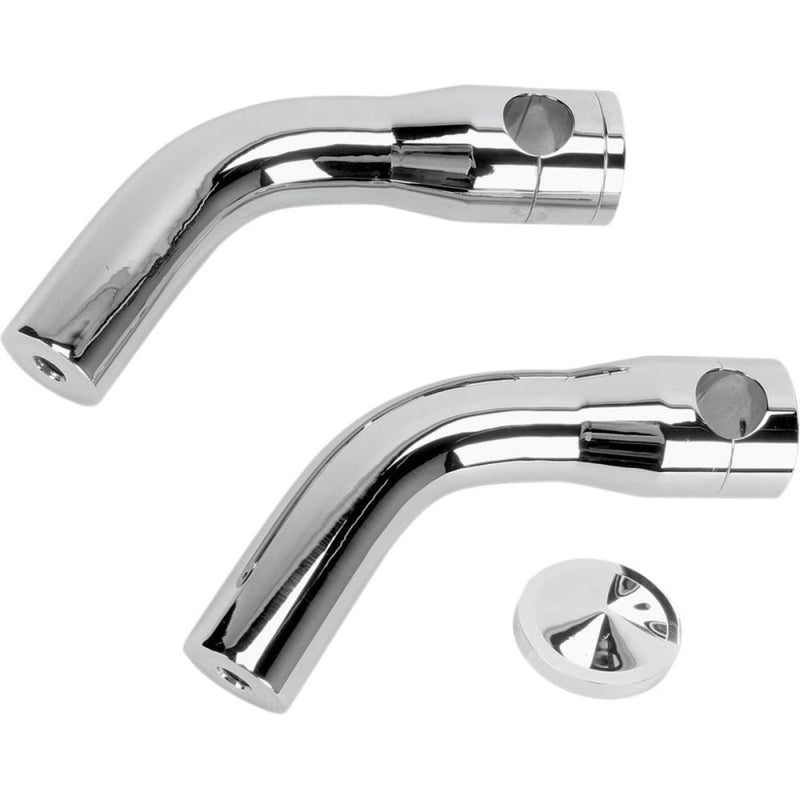 Accutronix  Risers Elite Pullback 6" Chrome - Part #136398 - Hogparts UK