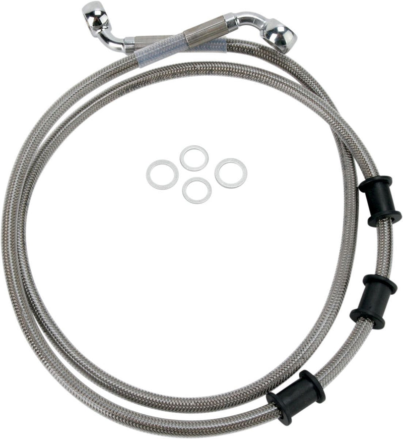 Drag Specialties Front Brake Line Stainless Steel Extended 8" - Part #17412844 - Hogparts UK