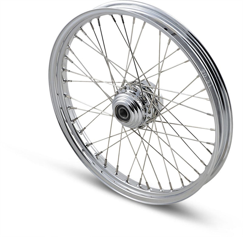 Drag Specialties Front Wheel 21X2.15 Single-Disc 40-Spoke Chrome - Part #02030399 - Hogparts UK