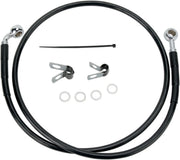 Drag Specialties Front Brake Line Black Vinyl Coated Stainless Steel - Part #17412526 - Hogparts UK