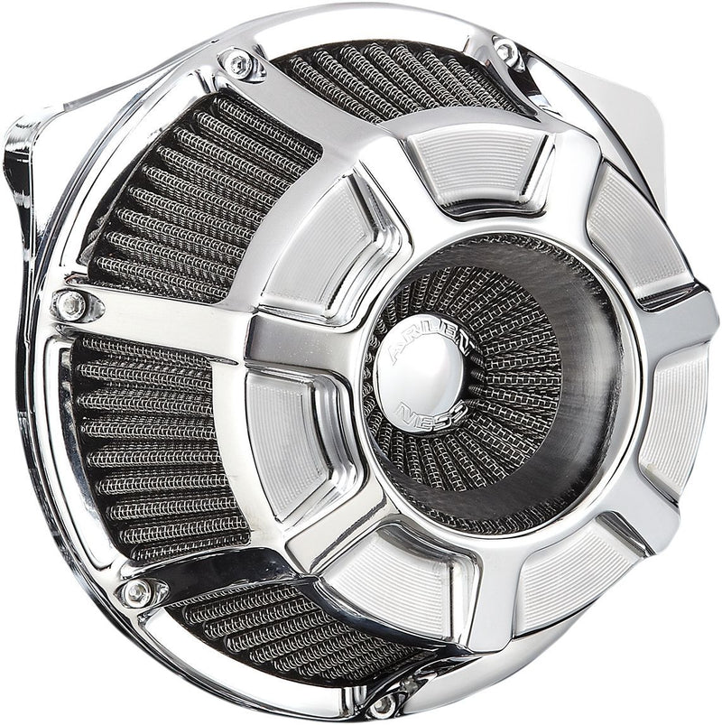 Arlen Ness Inverted Series Air Cleaner Kit - CNC Billet Aluminum - Chrome for Harley-Davidson Touring, Softail & Dyna 1999-2017