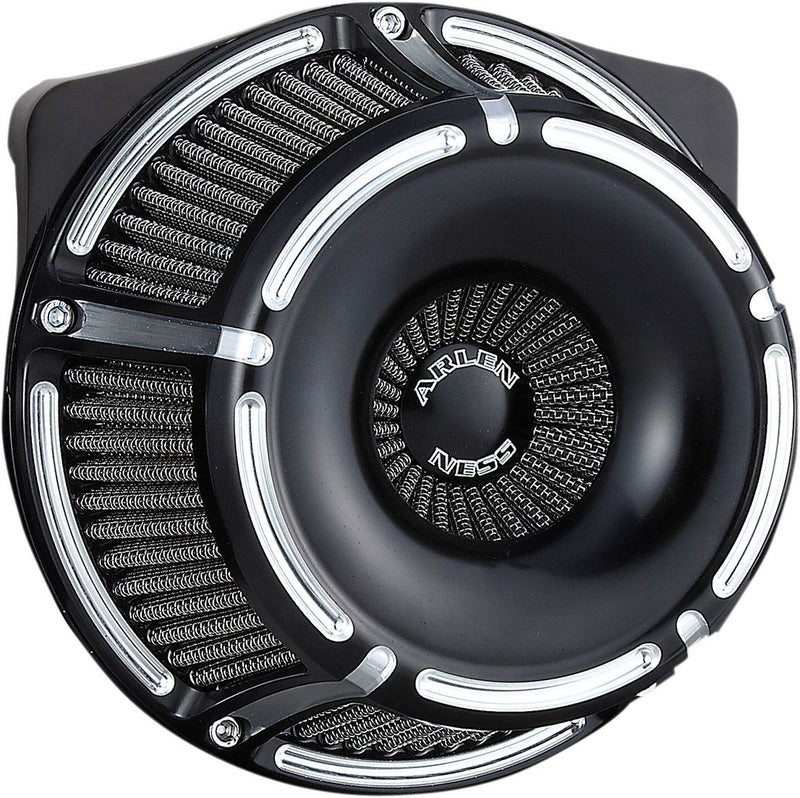 Arlen Ness Inverted Series Air Cleaner Kit - CNC Billet Aluminum - Anodized / Black for Harley-Davidson Touring, Softail, Dyna & Trike 2017-2024