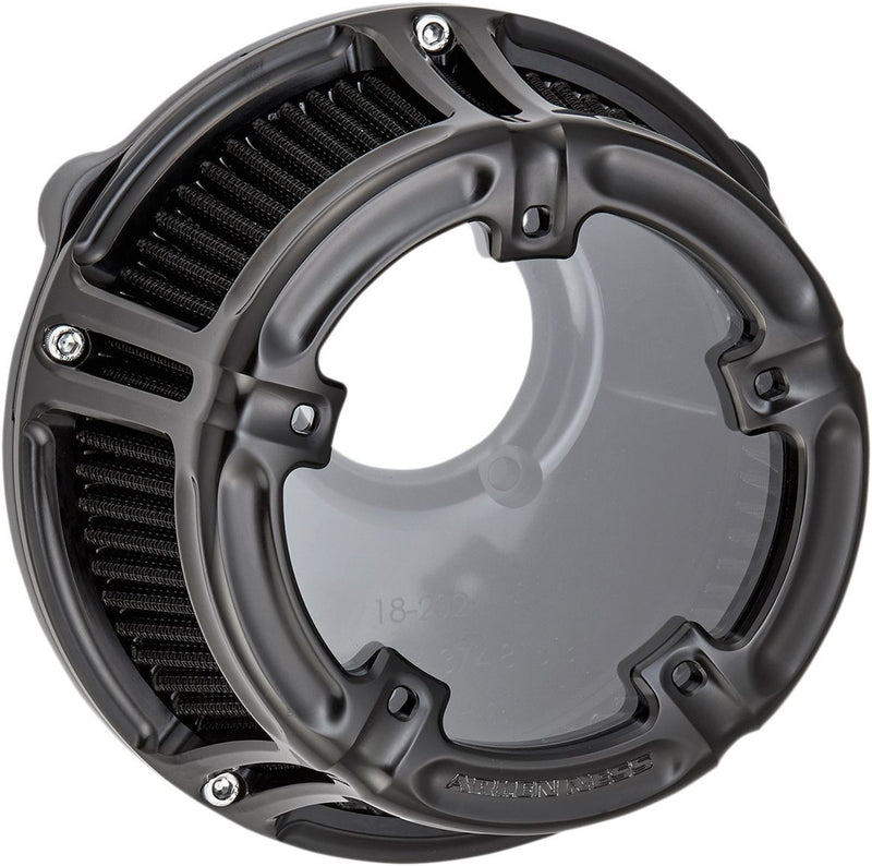 Arlen Ness Method™ Clear Series Air Cleaner - Each, CNC Billet Aluminum /  Polycarbonate - Black for Harley-Davidson Touring, Softail, Dyna & Trike 2008-2017