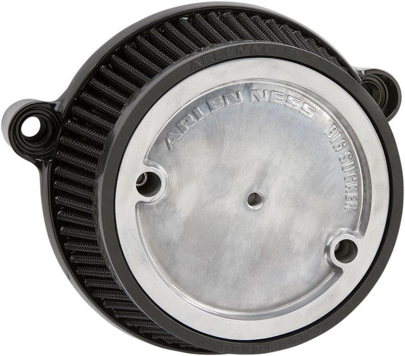 Arlen Ness Big Sucker™ Stage 1 Air Cleaner Kit - Aluminum - Black / Silver for Harley-Davidson Touring, Softail, Dyna & Trike 2017-2024