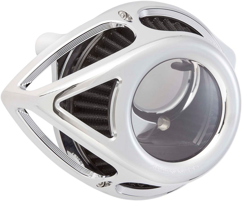 Arlen Ness Clear Tear Air Cleaner Kit - Polycarbonate - Chrome for Harley-Davidson Touring, Softail, Dyna & Trike 2017-2024