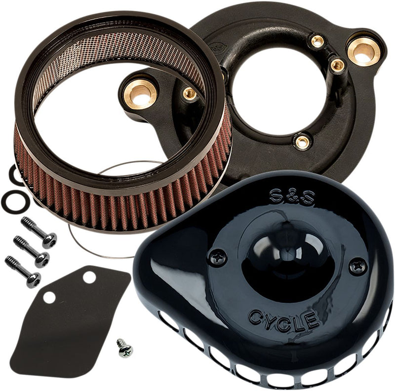 S&S Cycle AIR CLNR BLK MTD M8 for Harley-Davidson Touring, Softail, Sportster & Dyna 2003-2023