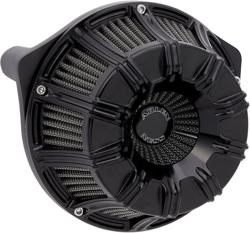 Arlen Ness Inverted Series Air Cleaner Kit - CNC Billet Aluminum - Anodized / Black for Harley-Davidson Touring, Softail, Dyna & Trike 2008-2017