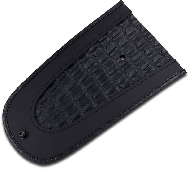 DRAG Specialties Seats Fender Skin - Gator, 25,5 cm (10"), Leather - Black for Harley-Davidson Sportster 2004-2022