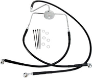 Drag Specialties Front Brake Line Black Vinyl Coated Stainless Steel - Part #17412520 - Hogparts UK