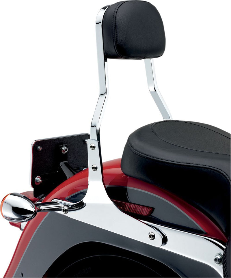Cobra Square Sissy Bar - Steel, Each, Short - Chrome for Harley-Davidson Dyna 2006-2017