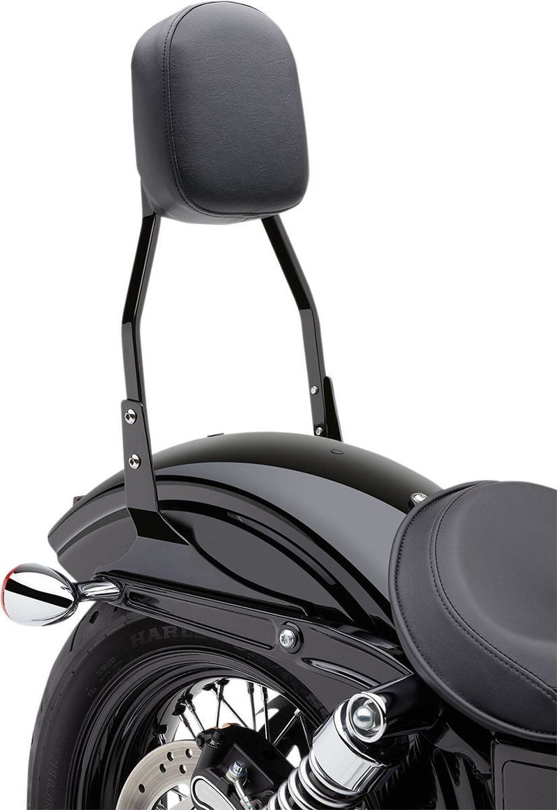 Cobra Square Sissy Bar - 19,1 cm (7-1/2"), Each, Standard - Black for Harley-Davidson Softail 2006-2017