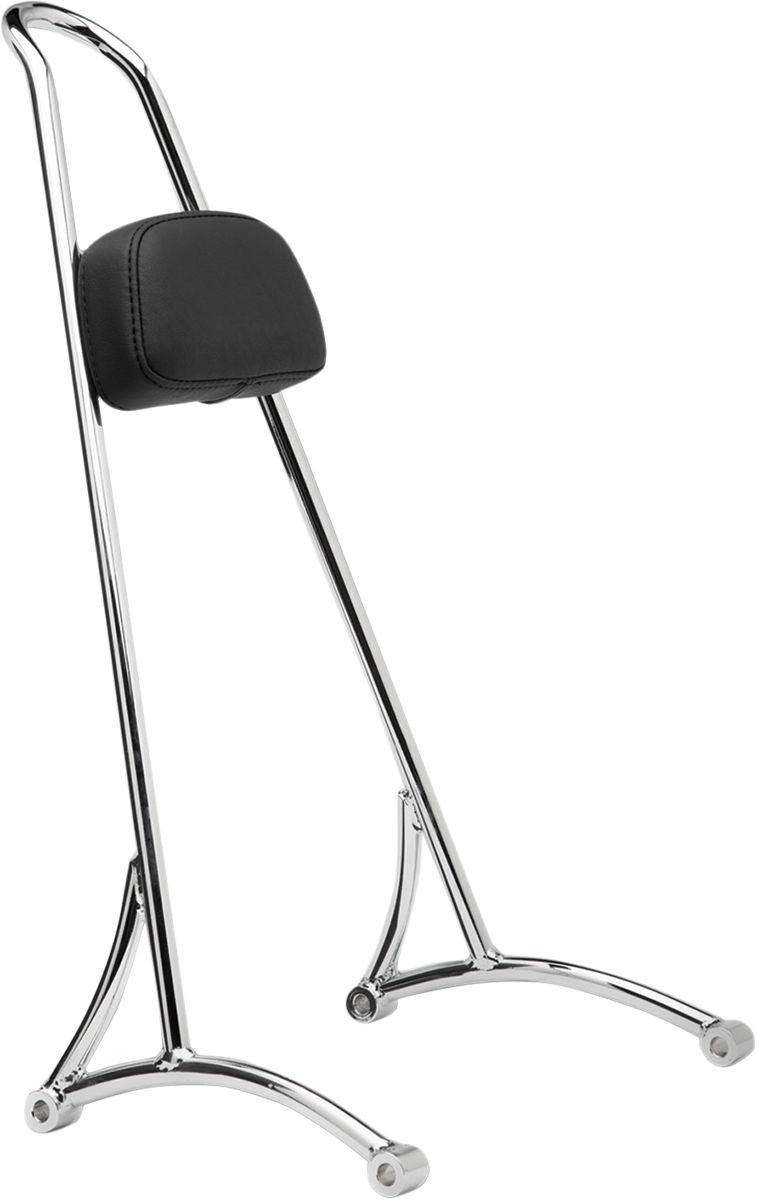 Burly Brand 20" Tall Sissy Bar - Fender Rail, Each, Steel - Chrome for Harley-Davidson Sportster 2004-2020