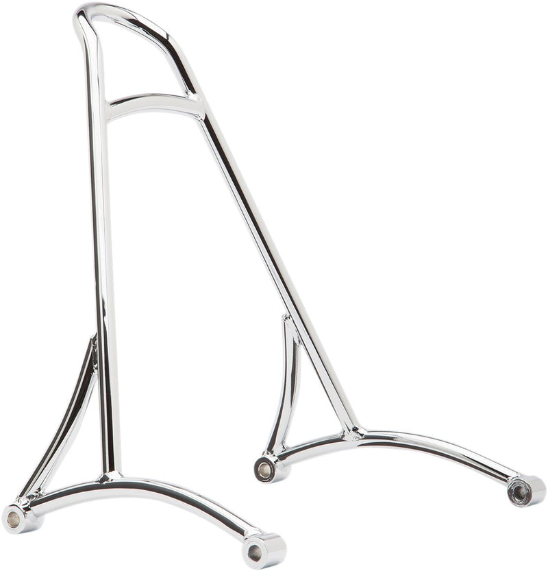 Burly Brand Short 13" Sissy Bar - Fender Rail, Steel, Each - Chrome for Harley-Davidson Dyna 2006-2017