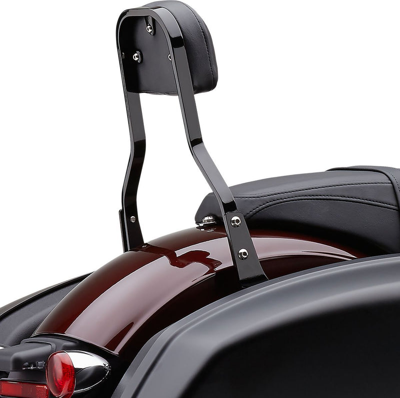 Cobra Detachable Backrest Kit - Steel, Square, Short - Black for Harley-Davidson Softail & FXR 2018-2024