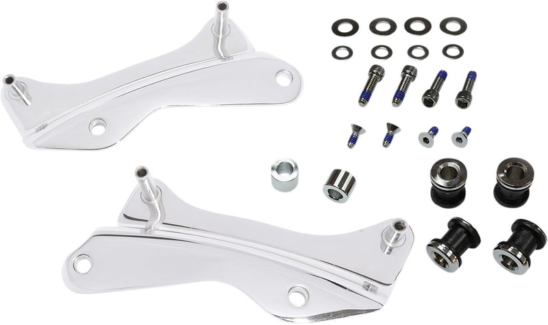 Drag Specialties Backrest Docking Kit - Steel, Tour Pack, Quick Detach - Chrome for Harley-Davidson Touring & Trike 2014-2024