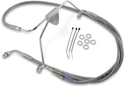 Drag Specialties Front Brake Line Stainless Steel Extended 8" - Part #17412632 - Hogparts UK
