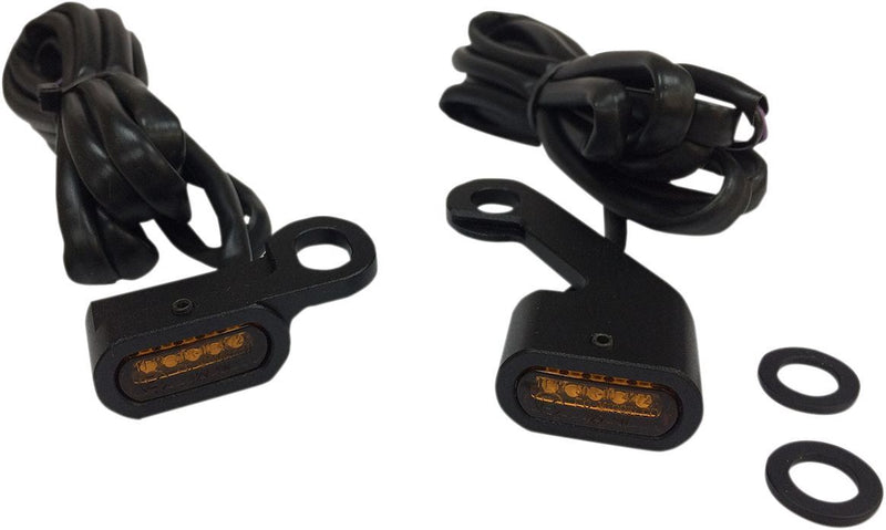 Drag Specialties Lights Marker Handlebar Black/Amber Led - Part #20402142 - Hogparts UK