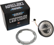 Drag Specialties Headlight 7" W/Mounting Ring Reflector 12V Led Chrome - Part #20011788 - Hogparts UK