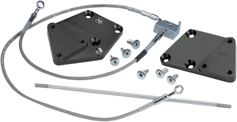 Arlen Ness 3" Foot Control Extension Kit - +76,2 mm (+3") Forward, Billet Aluminum /  Steel, Forward Control - Anodized / Black / Silver for Harley-Davidson Softail 2007-2017