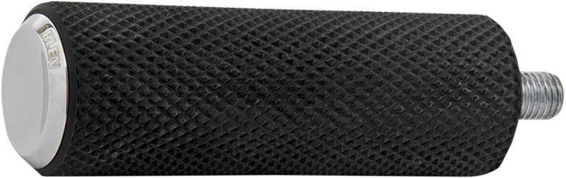 Arlen Ness Shift Peg - Fusion, Billet Aluminum /  Rubber, Each - Black / Chrome