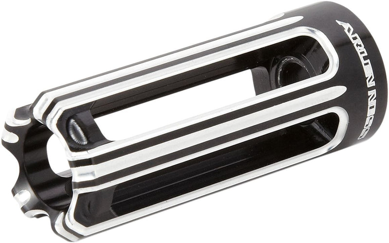 Arlen Ness 10-gauge Male-mount Shift Pegs - Each, 6061 T-6 Billet Aluminum /  Rubber - Black / Chrome