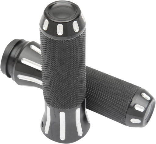 Drag Specialties Cobra Hand Grips TBW Black/Clear Cut - Part #06301613 - Hogparts UK