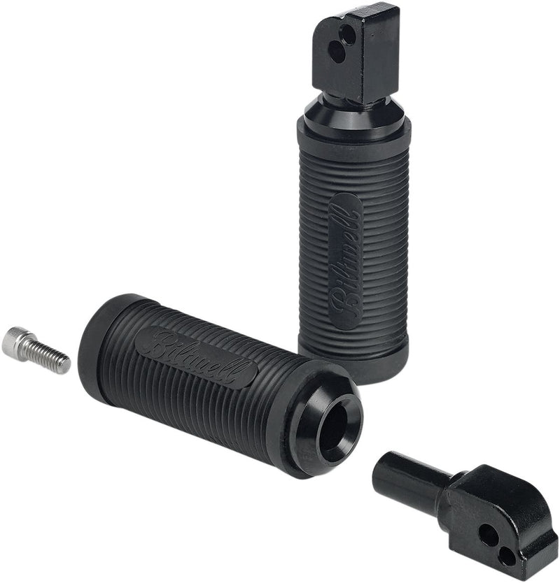 Biltwell Norman Foot Pegs - Standard, Pair, 6061 T-6 Aluminum /  Injection-Molded PVC - Black for Harley-Davidson Softail & Dyna 1981-2023