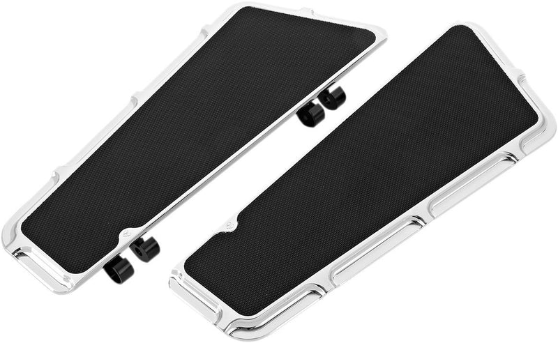 Arlen Ness Beveled Adjustable Floorboards - Knurled, Pair, 35,1 cm (13-4/5") - Black / Chrome